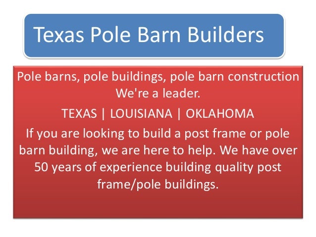 pole barn buildings in texas