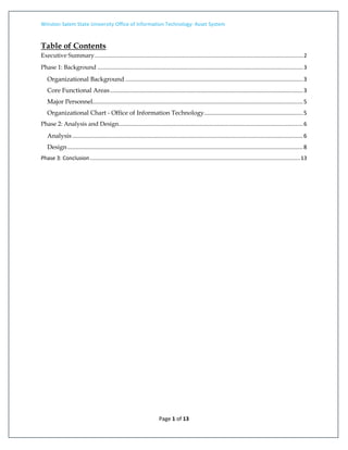 Systems Analysis and Design | Final Project | PDF