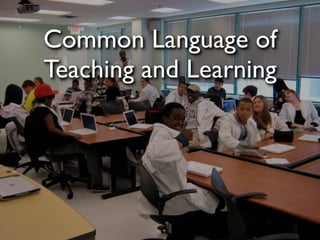 Common Language of
Teaching and Learning
 