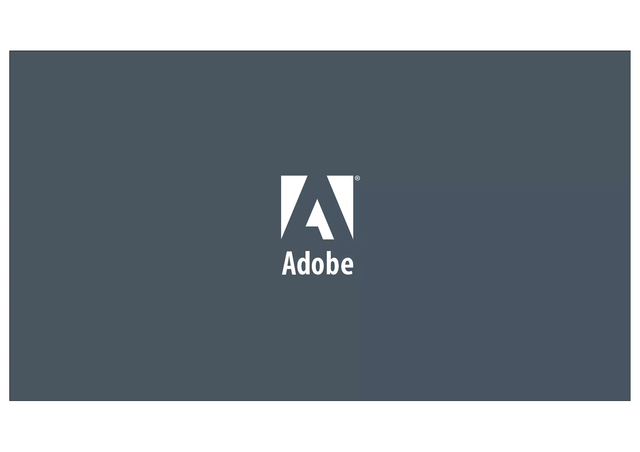 © 2010 Adobe Systems Incorporated. All Rights Reserved. Adobe Confidential.
 