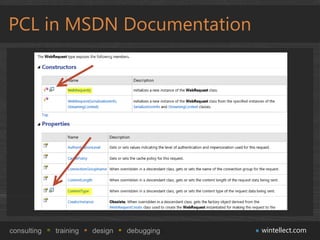 PCL in MSDN Documentation




consulting   training   design   debugging   wintellect.com
 