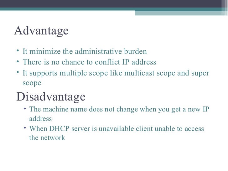 Wintel ppt for dhcp