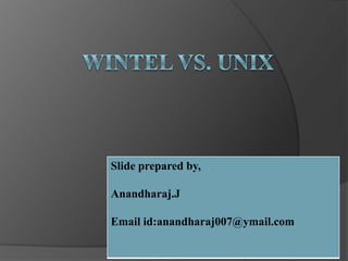 Slide prepared by,

Anandharaj.J

Email id:anandharaj007@ymail.com
 