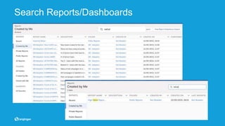Search Reports/Dashboards
 