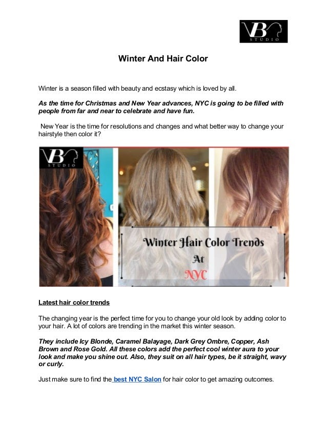 Winter And Hair Color