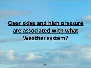 High Pressure, Sunny Skies: Is This The End Of Back To Seasonality? - dika0bo