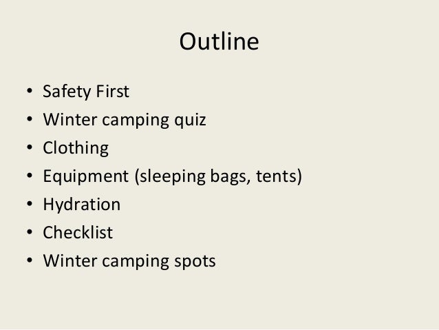 Winter Camping Presentation