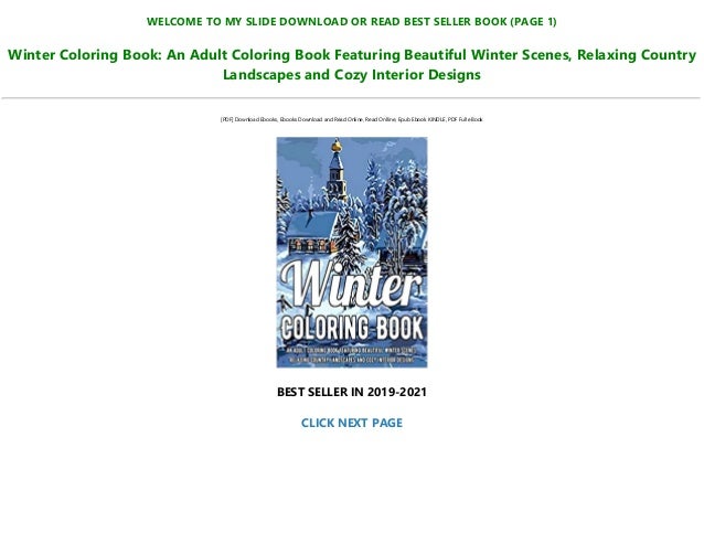 Download Pdf Download Winter Coloring Book An Adult Coloring Book Featuring