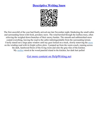 Winter Descriptive Essay | PDF