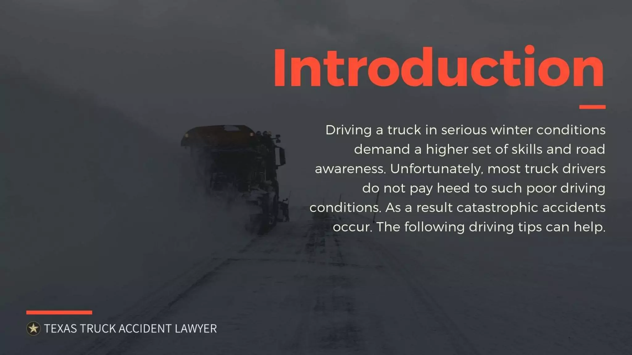 Winter Driving Tips for Truck Drivers | PPT