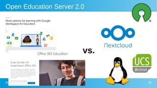 Digitale Gesellschaft Winterkongress 2021 - Matthias Stürmer 25
Open Education Server 2.0
vs.
 
