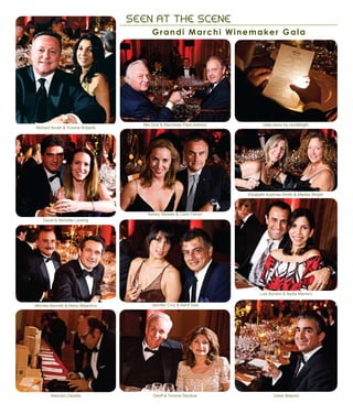 SEEN AT THE SCENE
??????????????
Grandi Marchi Winemaker Gala
Jennifer Cruz & Ashif Jiwa
Luis Bordon & Nydia Marrero
Elizabeth Kuehner-Smith & Martha Wright
David & Michelle Lucking
Gala menu by candlelight.
Maurizio Zanella Geoff & Yvonne Stockoe Cesar Basurto
Richard Booth & Yvonne Roberts
Ashley Stewart & Carlo Ferrari
Mel Dick & Marchese Piero Antinori
Michele Bernetti & Mario Belardino
 