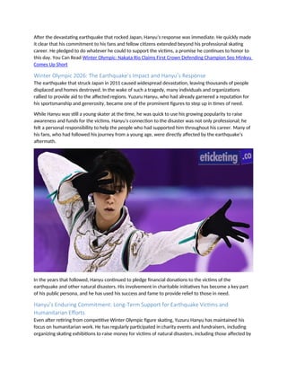 Winter Olympic 2026 Yuzuru Hanyu Continues His Dedication To Quake Winter Olympic 2026 Yuzuru Hanyu Continues His Dedication To Quake Victims With Ongoing Support Docx 2 320 