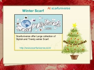 Winter Scarf

At scarfuniverse

Scarfuniverse offer Large collection of
Stylish and Trendy winter Scarf.

http://www.scarfuniverse.com/

 