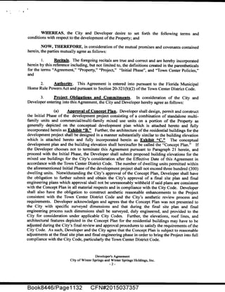 Development Agreement Mixed-Use Apartment Project