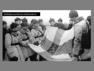 Soldados soviéticos celebrando la
victoria final.
 
