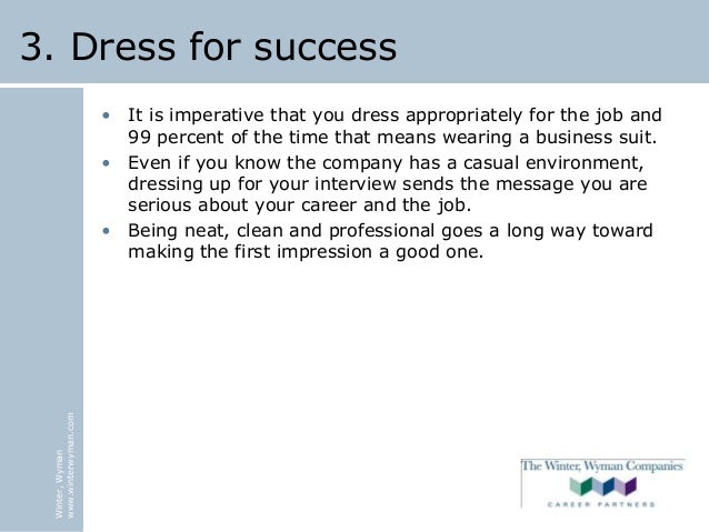 tips for first interview