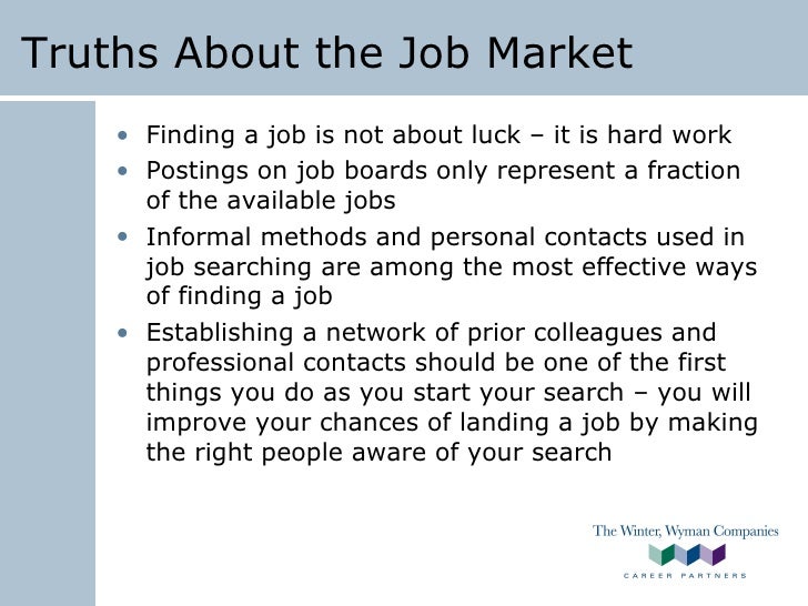 Winter Wyman Job Search Techniques Job Search Advice Staffing F