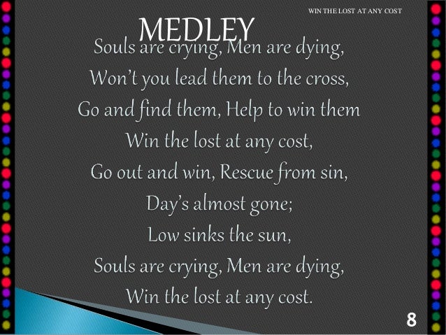 Win The Lost At Any Cost Win The Lost At Any Cost