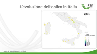 L’evoluzione dell’eolico in Italia
7
2001
 
