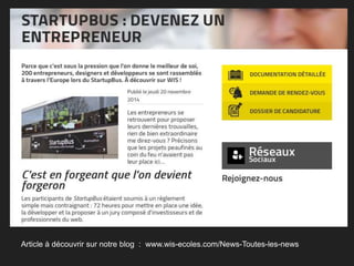 Article à découvrir sur notre blog : www.wis-ecoles.com/News-Toutes-les-news 
 