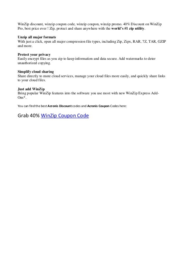 WinZip Coupon Code