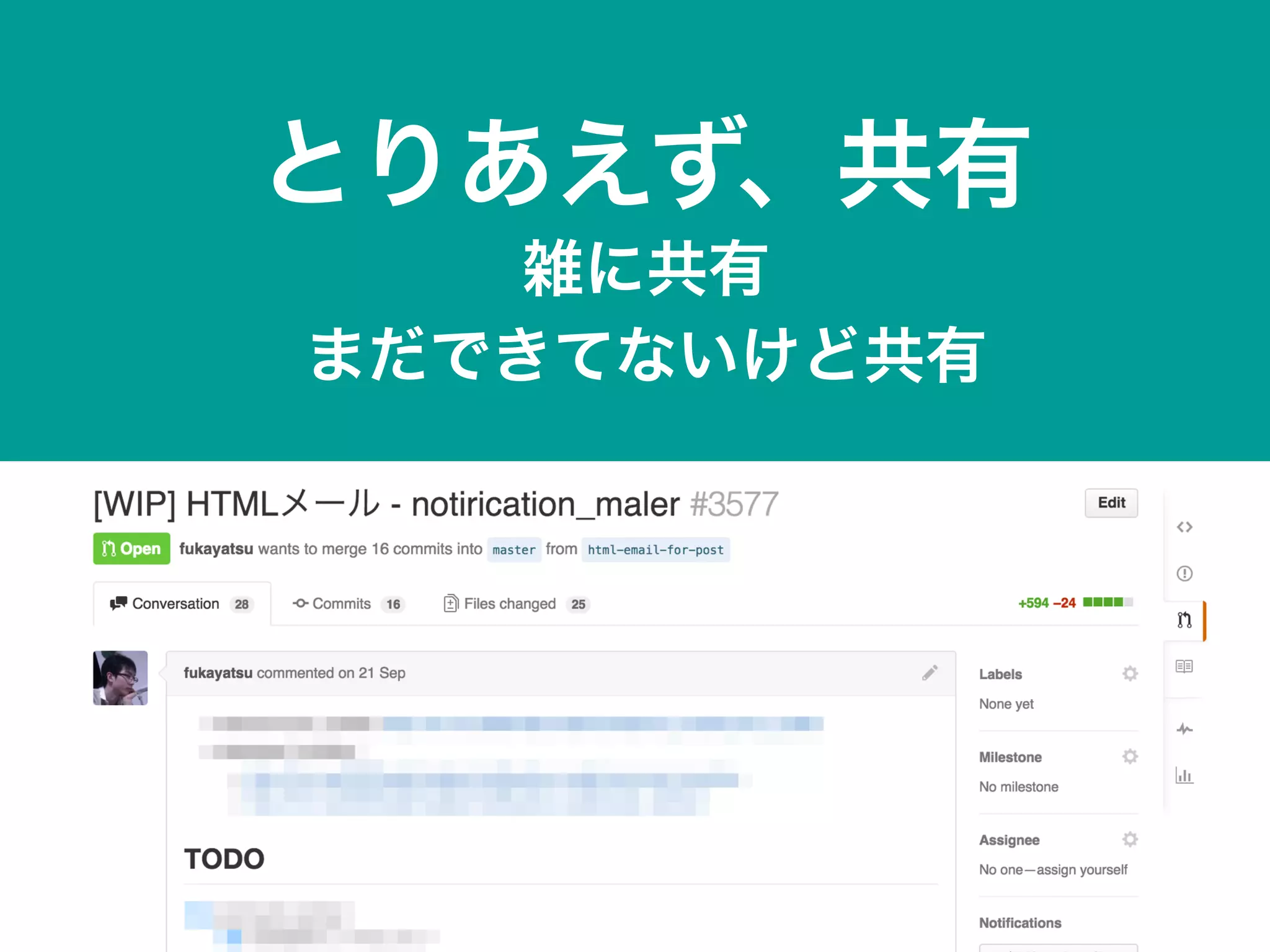 とりあえず、共有
雑に共有
まだできてないけど共有
 