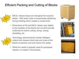 7
Efficient Packing and Cutting of Blocks
• 640 lb. cheese boxes are changing from wood to
plastic. With wood, there is oc...