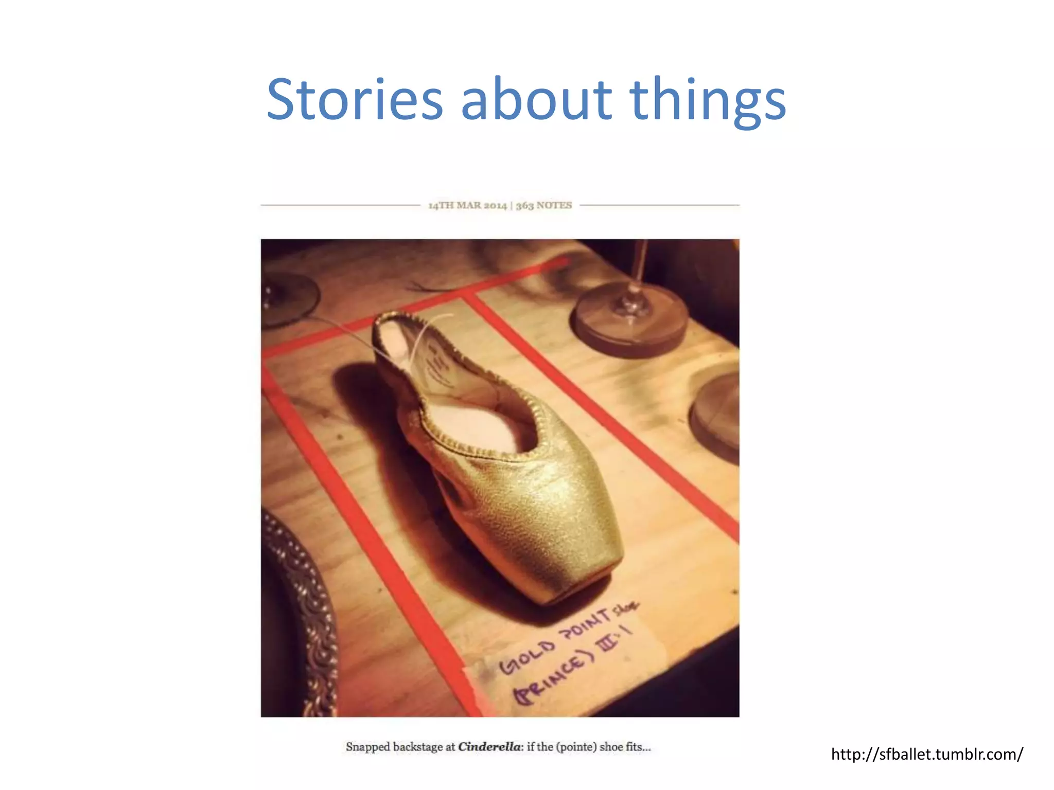 Stories about things
http://sfballet.tumblr.com/
 