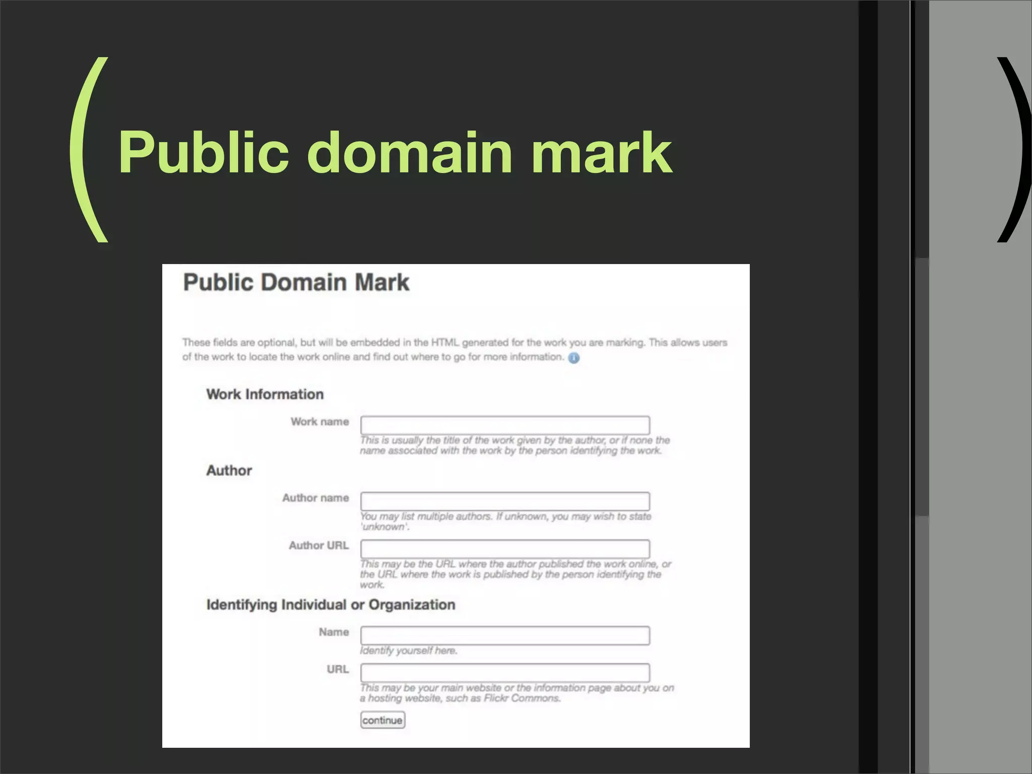 (   Public domain mark
                         )
 