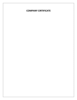 COMPANY CIRTIFICATE
 