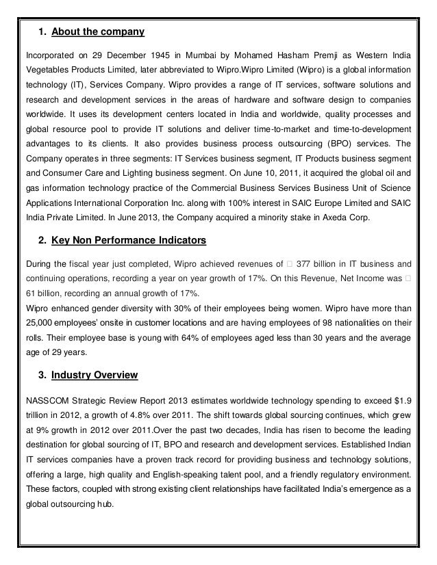 Wipro analysis essay picture