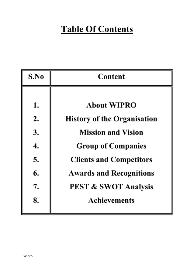 Wipro PDF