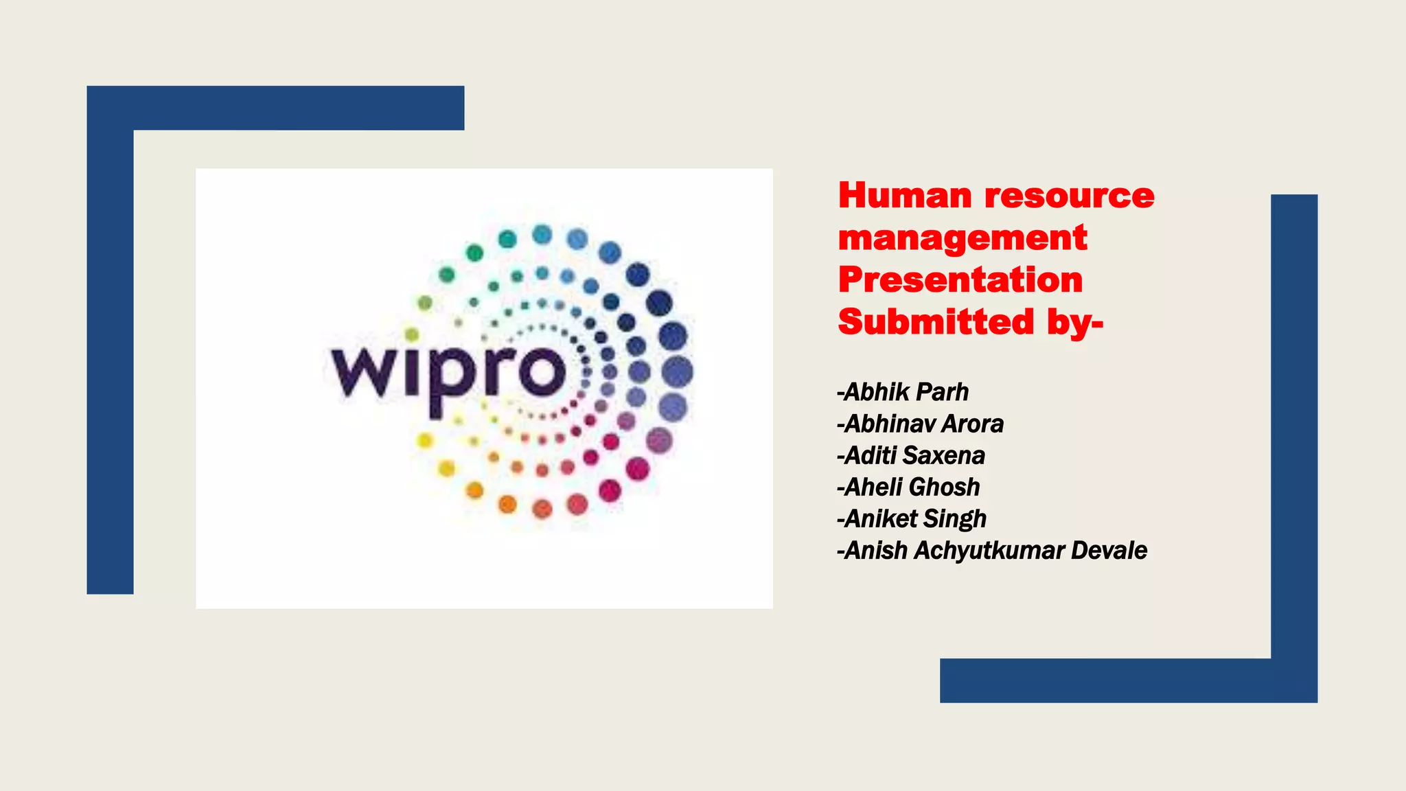 Wipro HR PPT PPTX