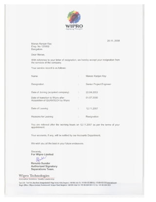 Wipro quantech exp_certificate