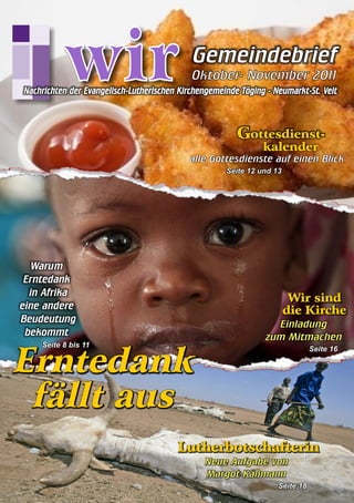 Gemeindebrief WIR - Ausgabe Herbst 2011