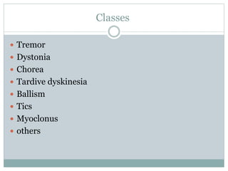 Movement disorders | PPTX