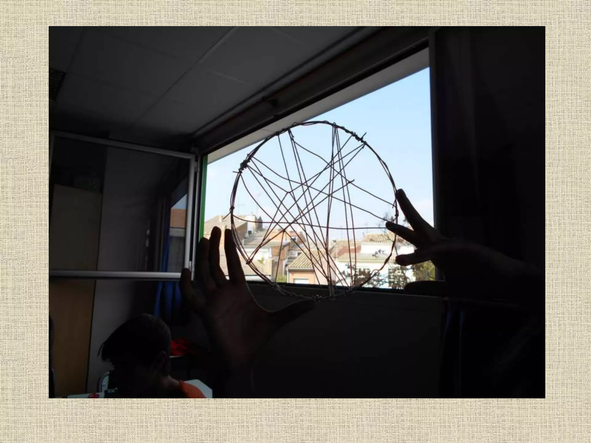 Art and Nature Project. Seeds and spores. Wire sculpture