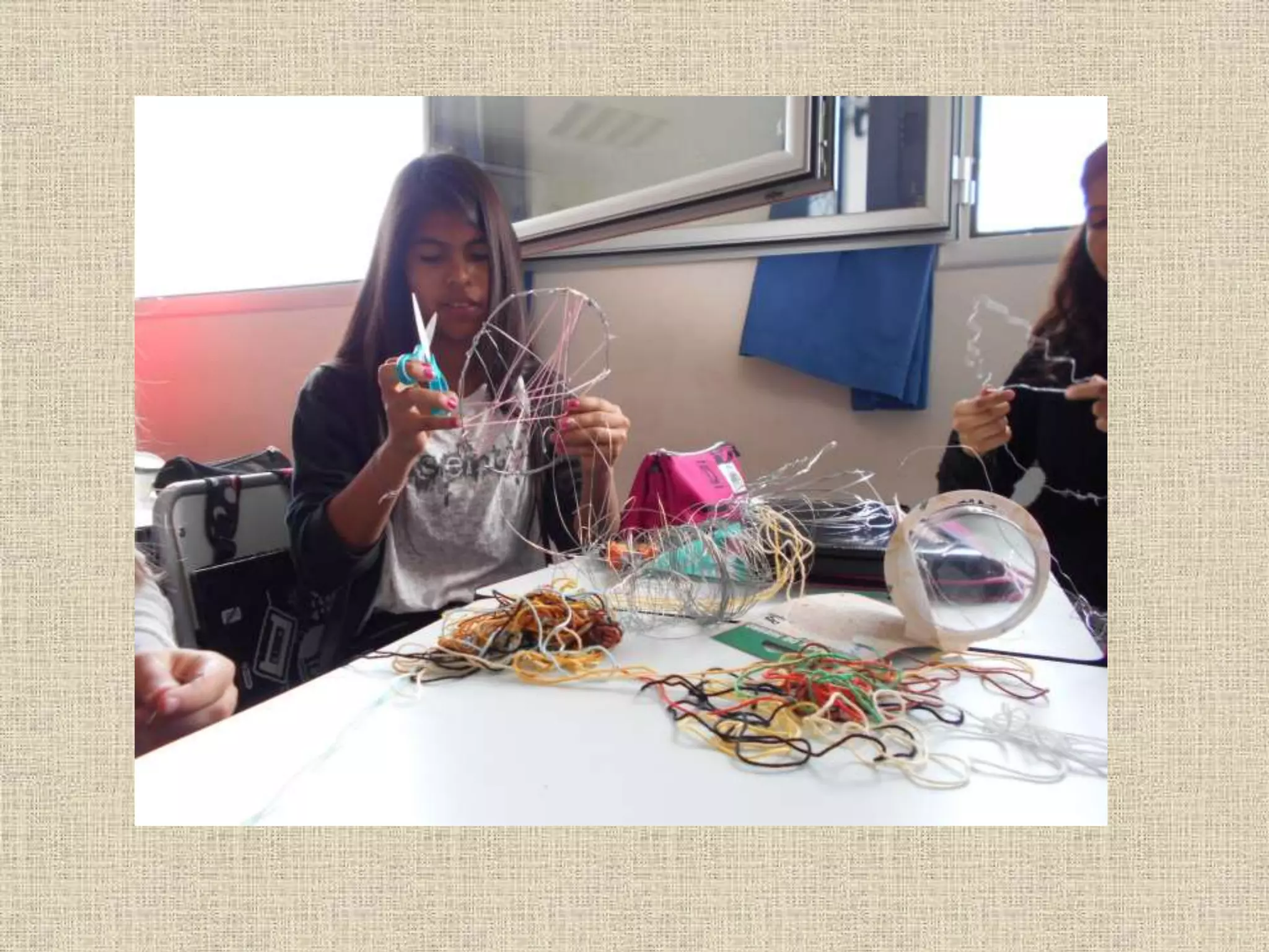 Art and Nature Project. Seeds and spores. Wire sculpture