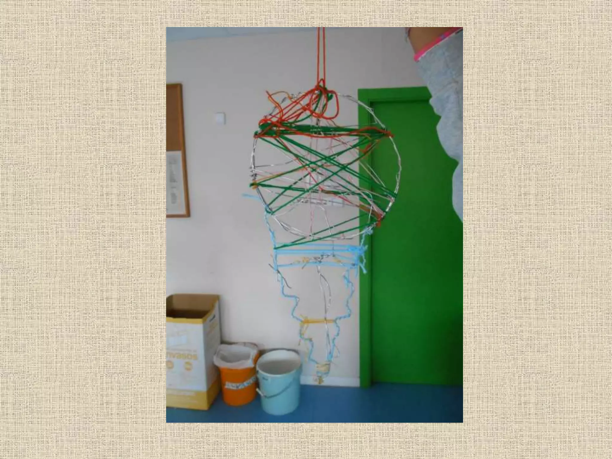 Art and Nature Project. Seeds and spores. Wire sculpture