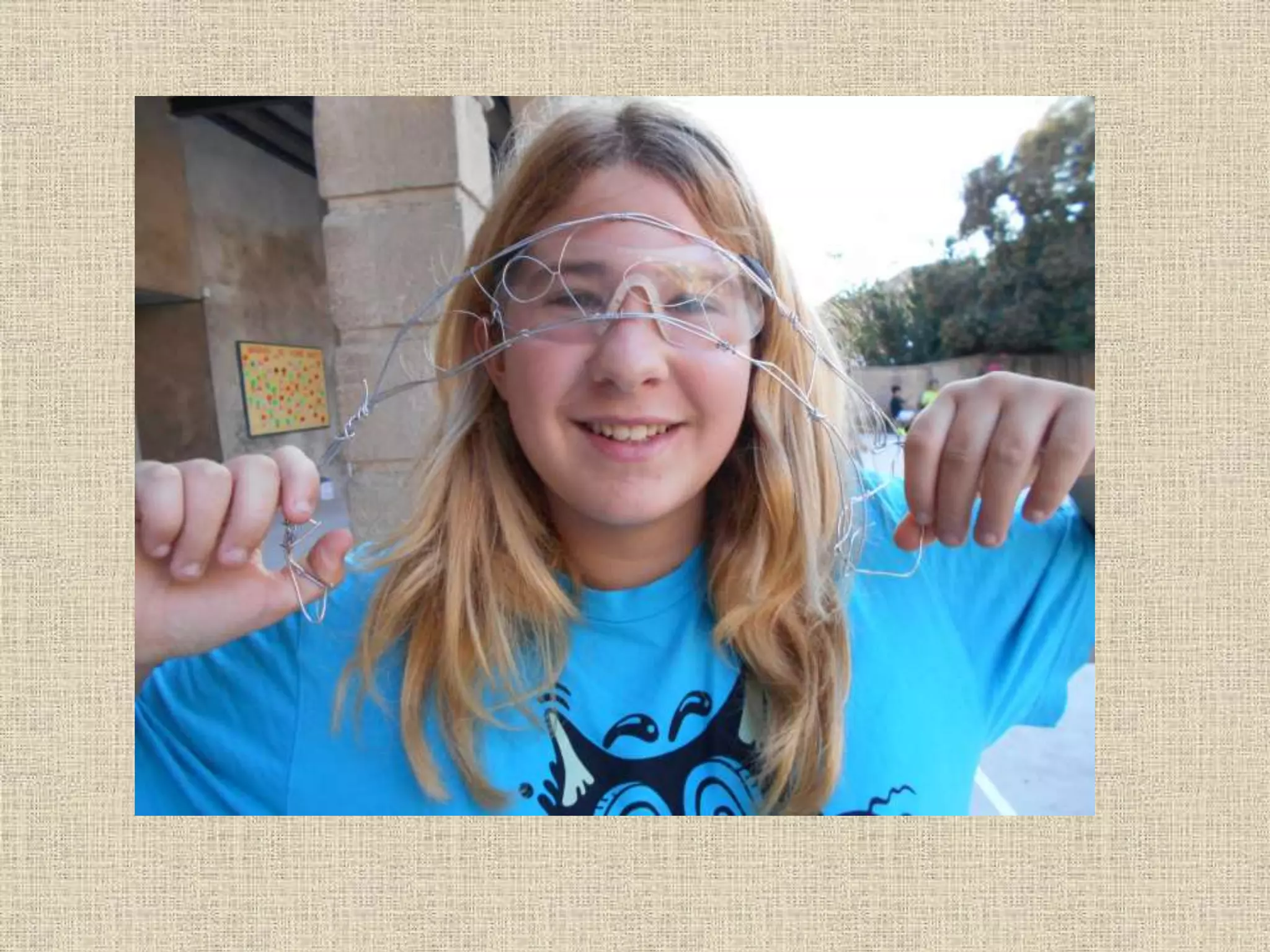 Art and Nature Project. Seeds and spores. Wire sculpture