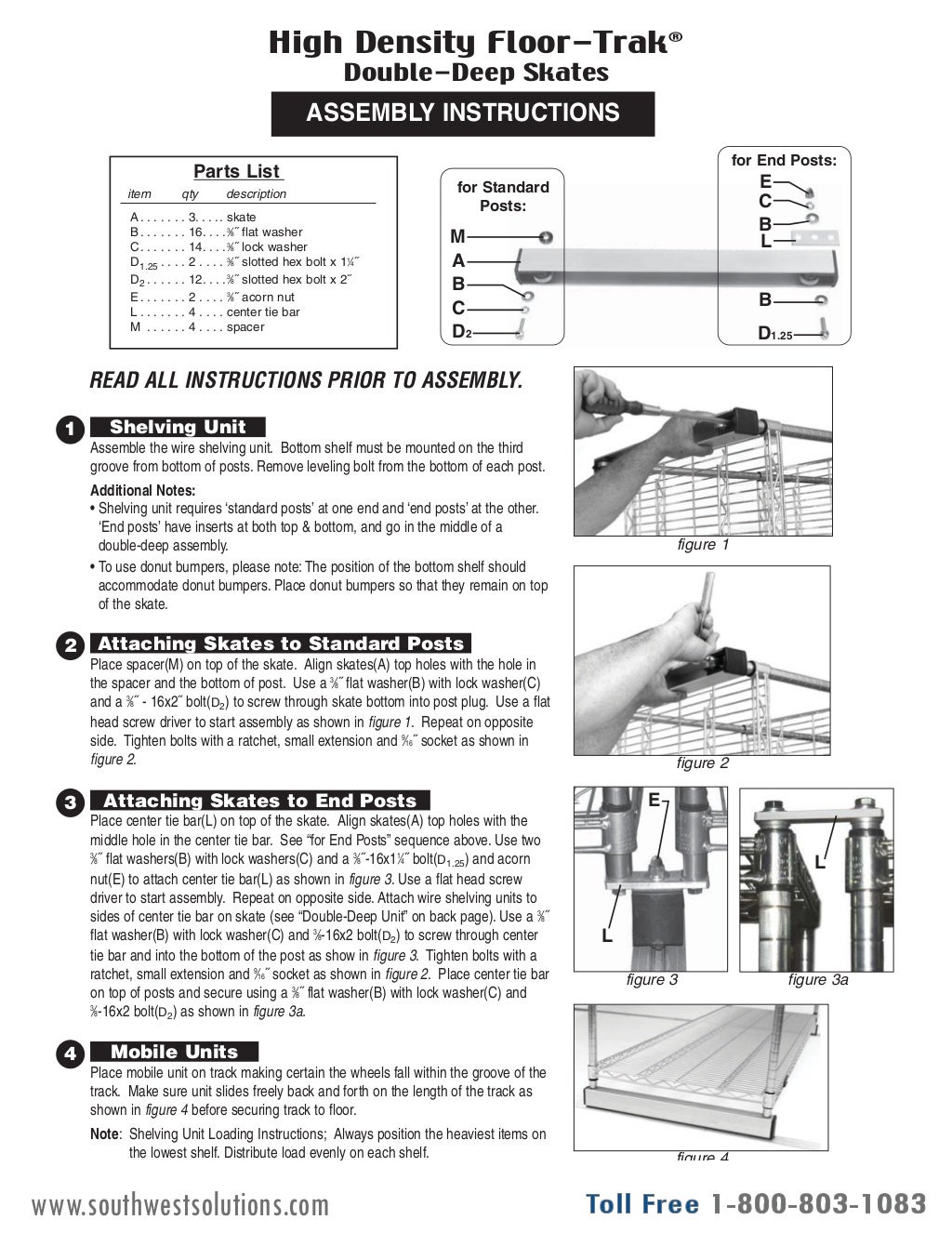 Mobile Wire Shelving Installation Instructions