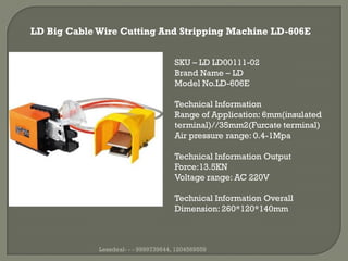 Wire Cutting Stripping Machine | PDF