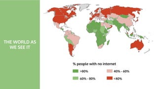 PEOPLE
WITHOUT
INTERNET
4.3B
Source: internetlivestats.com
 