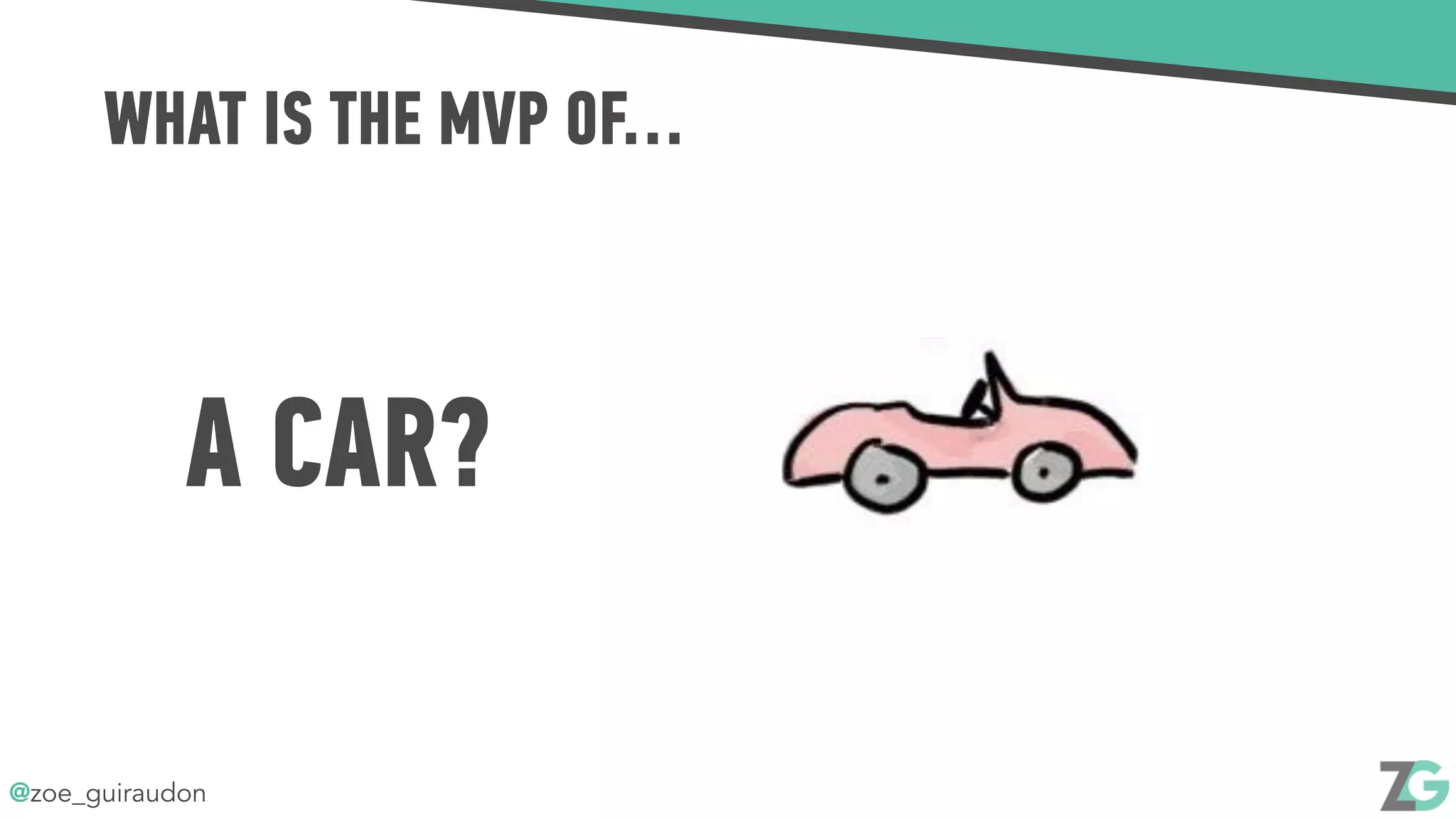 @zoe_guiraudon
WHAT IS THE MVP OF…
A CAR?
 