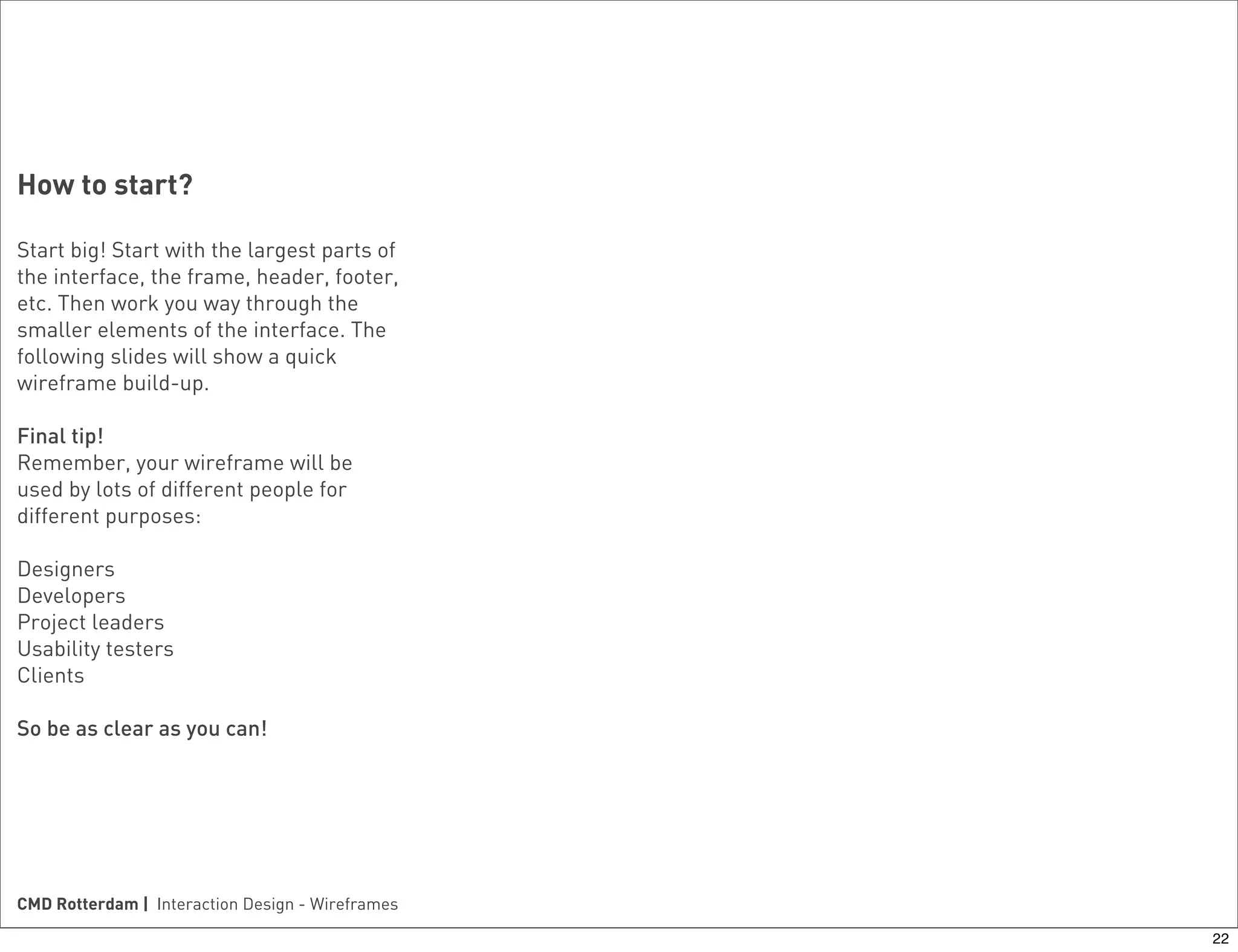 Introduction to wireframes