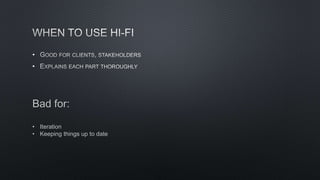 •
•
Bad for:
• Iteration
• Keeping things up to date