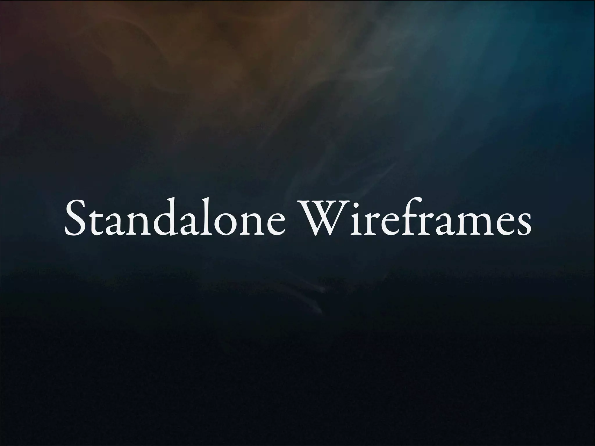 Wireframes for the Wicked