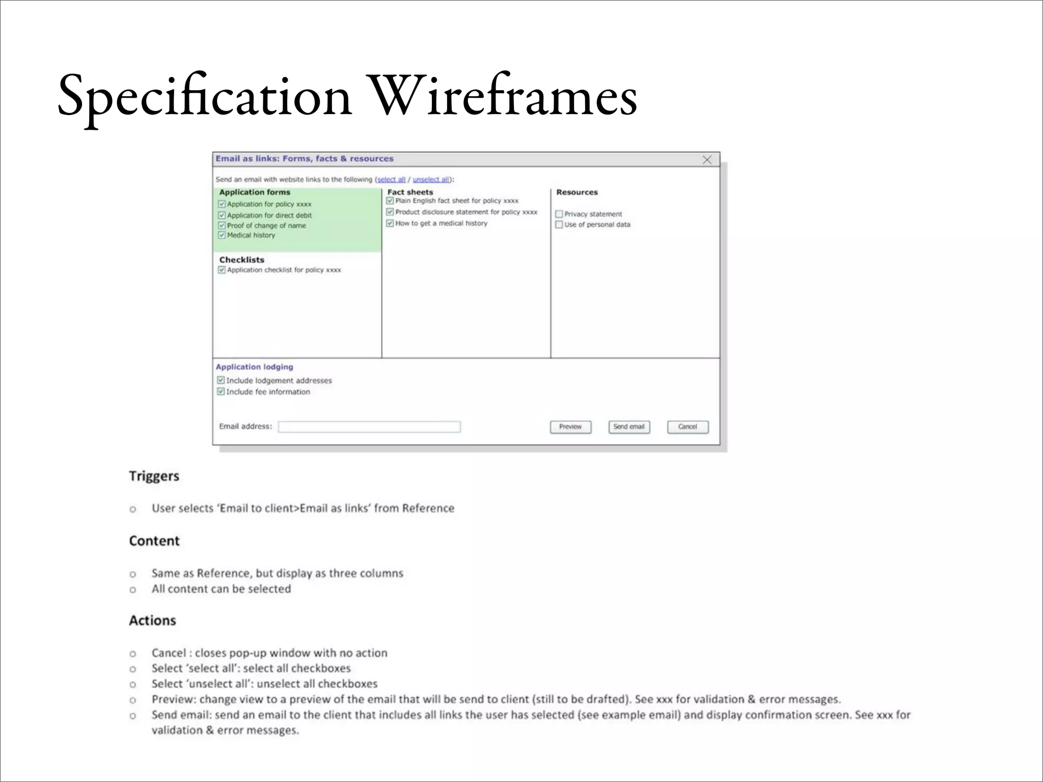 Wireframes for the Wicked