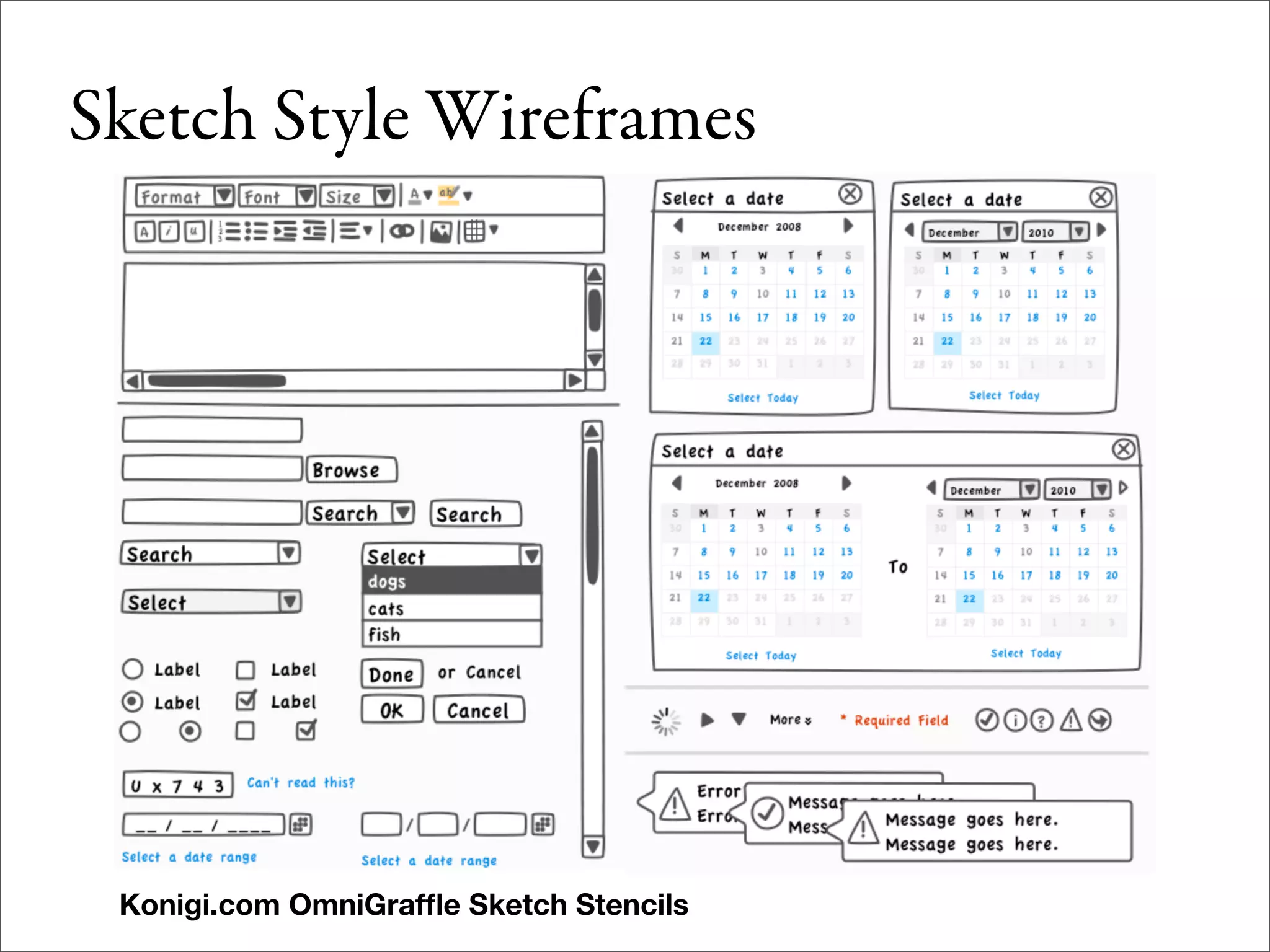 Wireframes for the Wicked